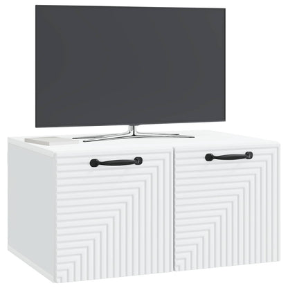 vidaXL Wall-Mounted TV Cabinet White 59.5 x 41 x 30 cm Engineered Wood