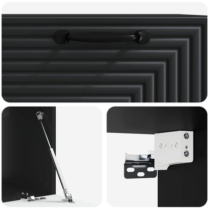 vidaXL Wall-Mounted TV Cabinet Black 59.5 x 41 x 30 cm Engineered Wood