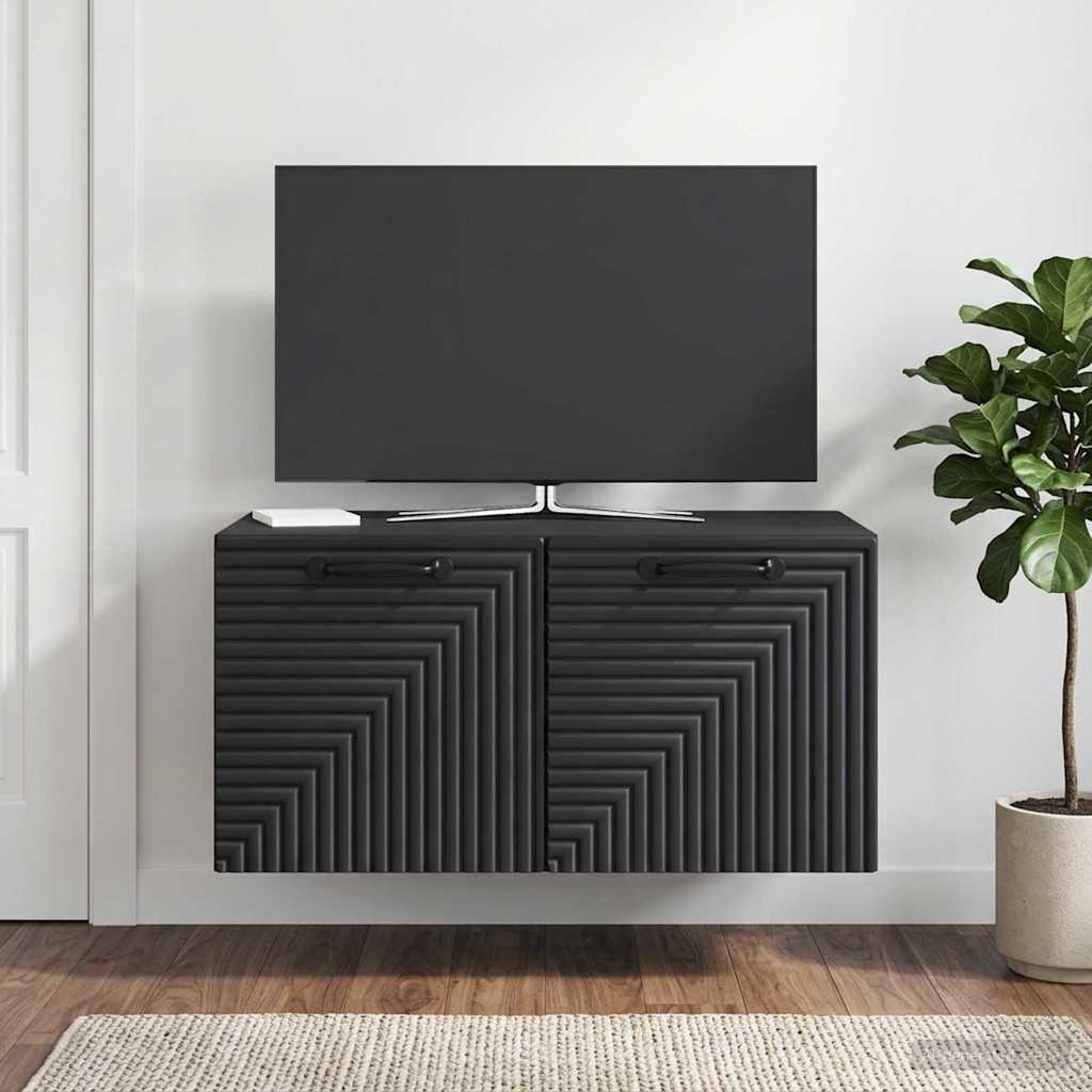 vidaXL Wall-Mounted TV Cabinet Black 59.5 x 41 x 30 cm Engineered Wood