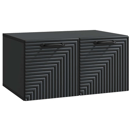 vidaXL Wall-Mounted TV Cabinet Black 59.5 x 41 x 30 cm Engineered Wood