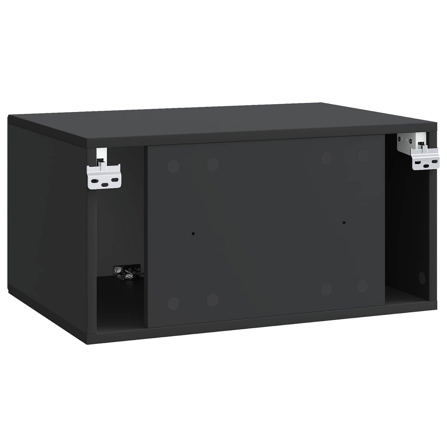 vidaXL Wall-Mounted TV Cabinet Black 59.5 x 41 x 30 cm Engineered Wood