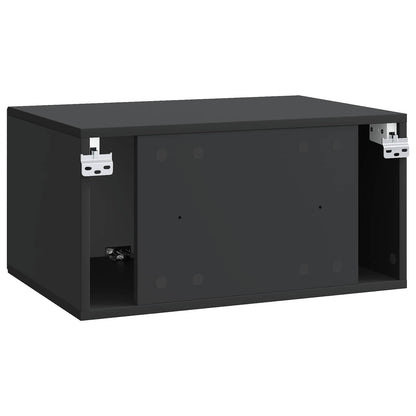 vidaXL Wall-Mounted TV Cabinet Black 59.5 x 41 x 30 cm Engineered Wood