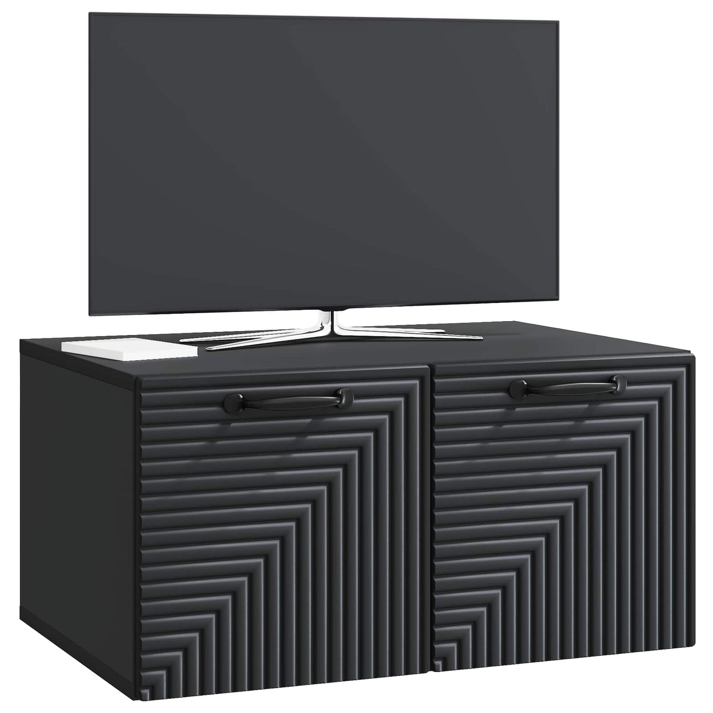 vidaXL Wall-Mounted TV Cabinet Black 59.5 x 41 x 30 cm Engineered Wood