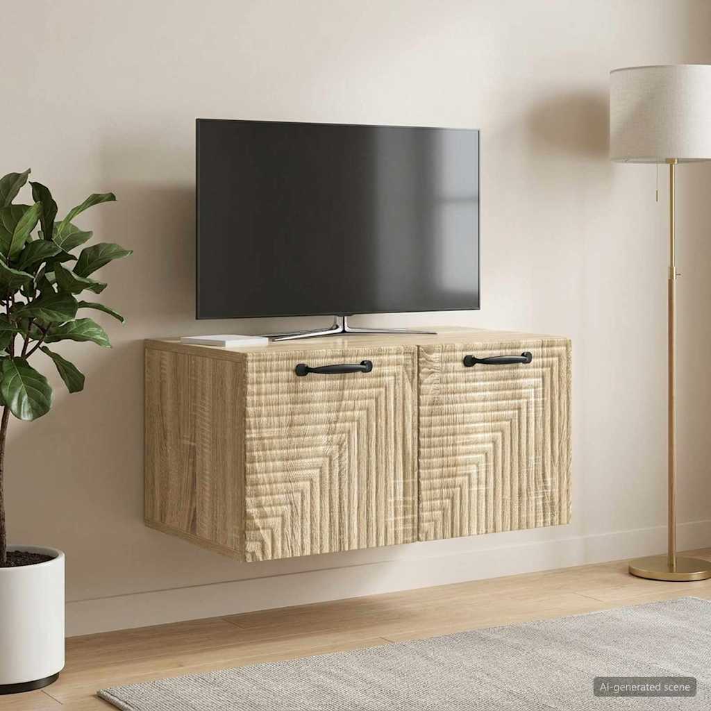 vidaXL Wall-Mounted TV Cabinet Sonoma Oak 59.5 x 41 x 30 cm