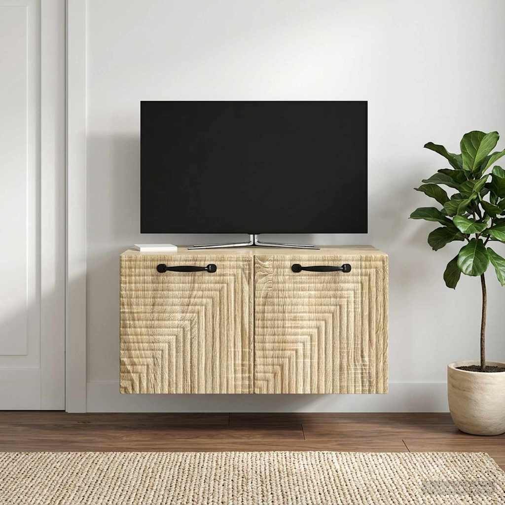 vidaXL Wall-Mounted TV Cabinet Sonoma Oak 59.5 x 41 x 30 cm