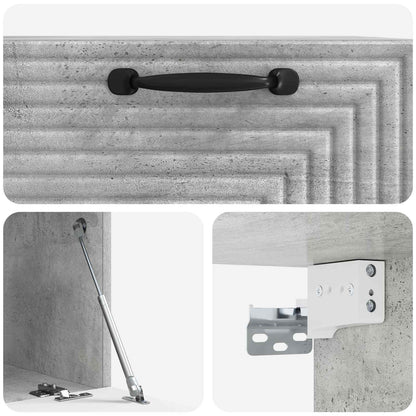 vidaXL Wall-Mounted TV Cabinet Concrete Grey 59.5 x 41 x 30 cm