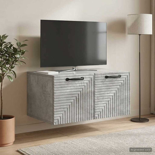 vidaXL Wall-Mounted TV Cabinet Concrete Grey 59.5 x 41 x 30 cm