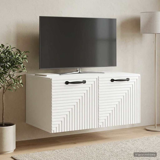 vidaXL Wall-Mounted TV Cabinet High Gloss White 59.5 x 41 x 30 cm
