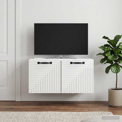 vidaXL Wall-Mounted TV Cabinet High Gloss White 59.5 x 41 x 30 cm