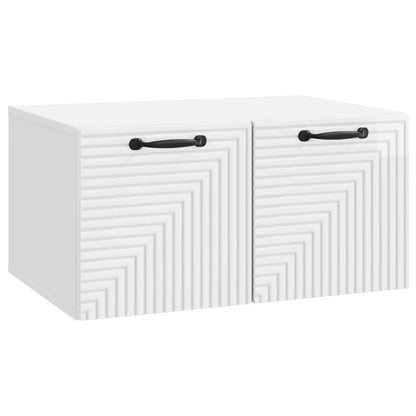 vidaXL Wall-Mounted TV Cabinet High Gloss White 59.5 x 41 x 30 cm