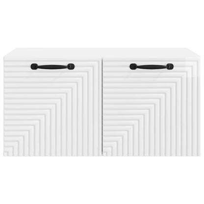 vidaXL Wall-Mounted TV Cabinet High Gloss White 59.5 x 41 x 30 cm