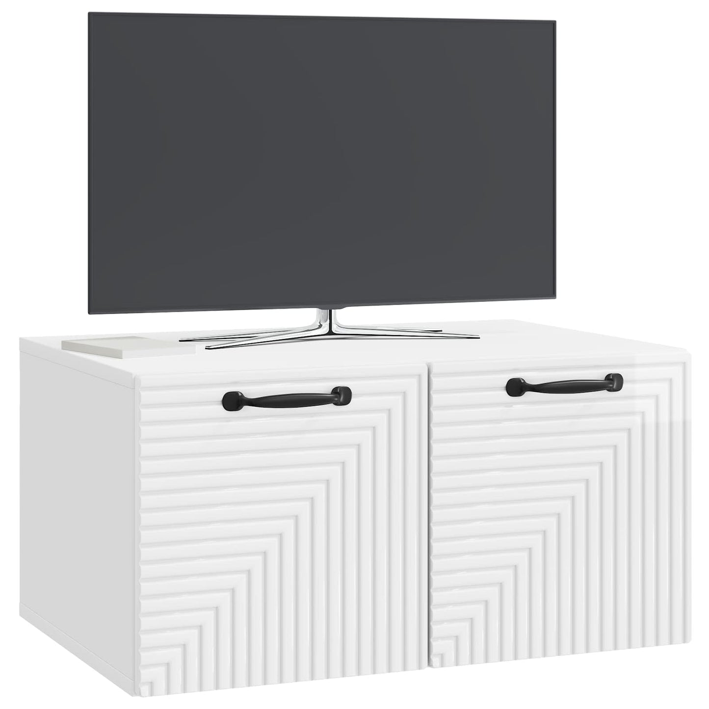 vidaXL Wall-Mounted TV Cabinet High Gloss White 59.5 x 41 x 30 cm