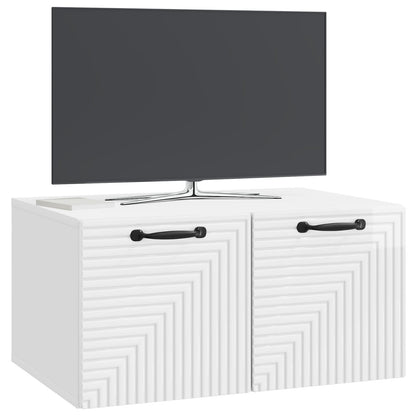 vidaXL Wall-Mounted TV Cabinet High Gloss White 59.5 x 41 x 30 cm