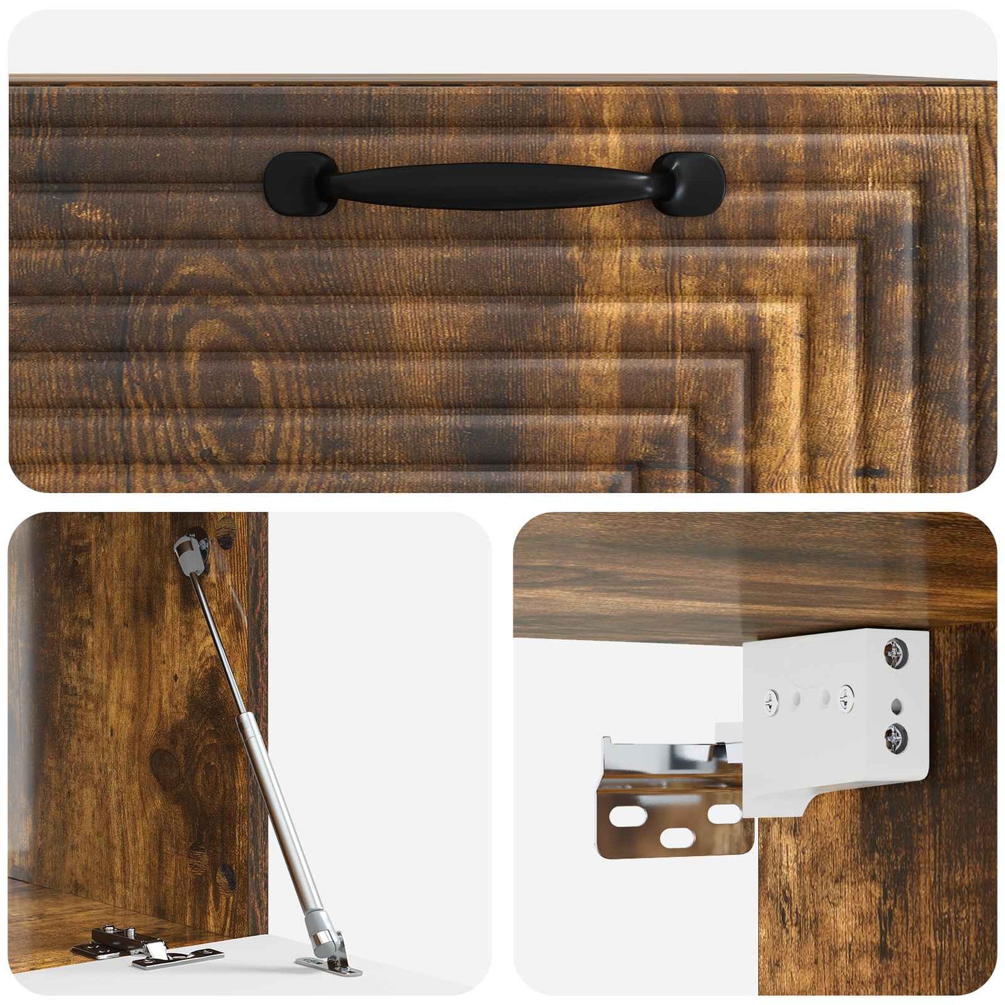 vidaXL Wall-Mounted TV Cabinet Smoked Oak 59.5 x 41 x 30 cm