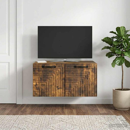 vidaXL Wall-Mounted TV Cabinet Smoked Oak 59.5 x 41 x 30 cm