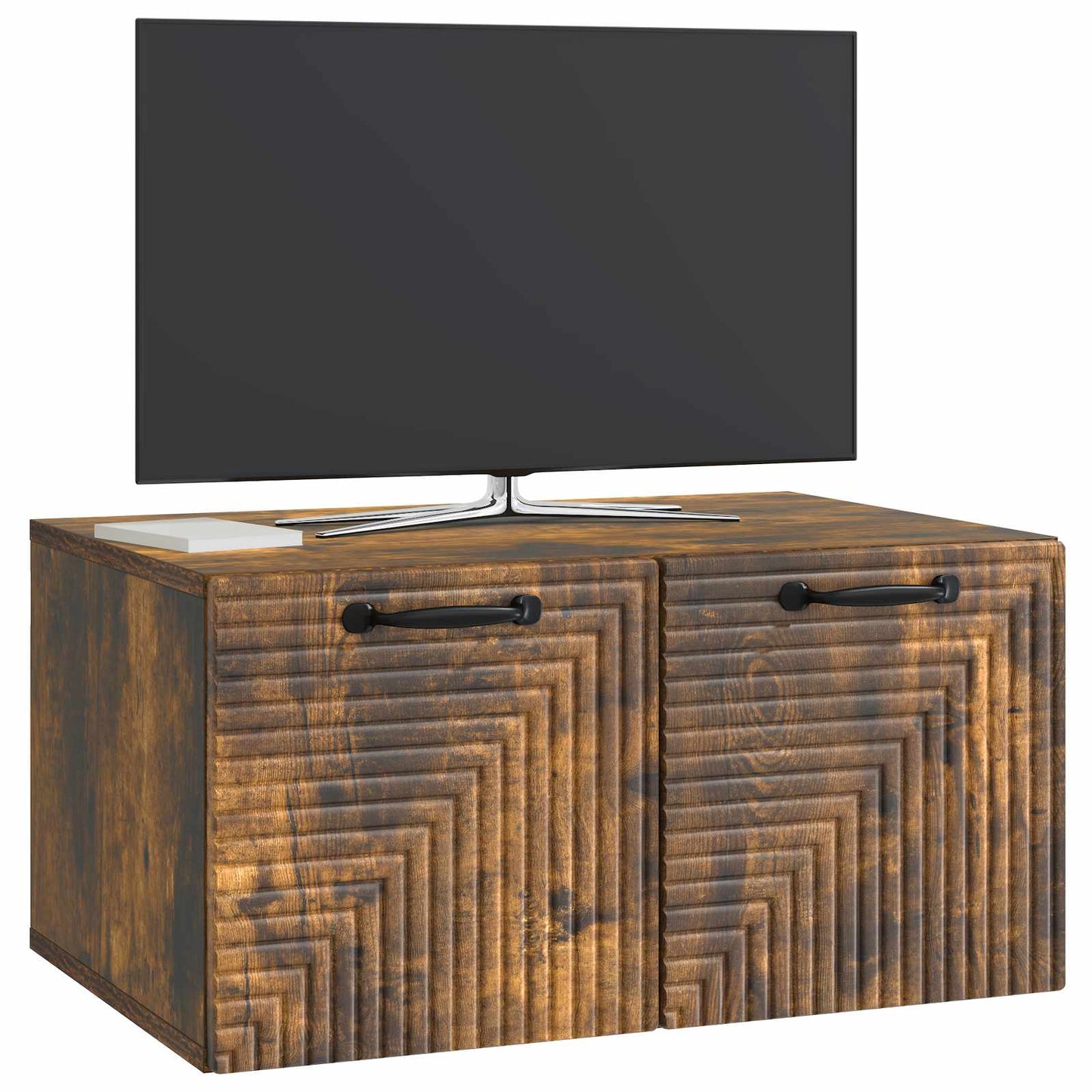 vidaXL Wall-Mounted TV Cabinet Smoked Oak 59.5 x 41 x 30 cm