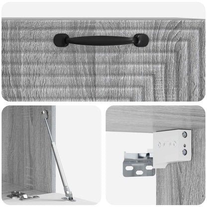 vidaXL Wall-Mounted TV Cabinet Grey Sonoma 59.5 x 41 x 30 cm