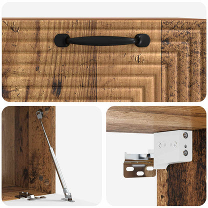 vidaXL Wall-Mounted TV Cabinet Wall-mounted Old Wood 59.5 x 41 x 30 cm