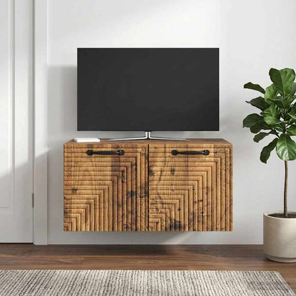 vidaXL Wall-Mounted TV Cabinet Wall-mounted Old Wood 59.5 x 41 x 30 cm