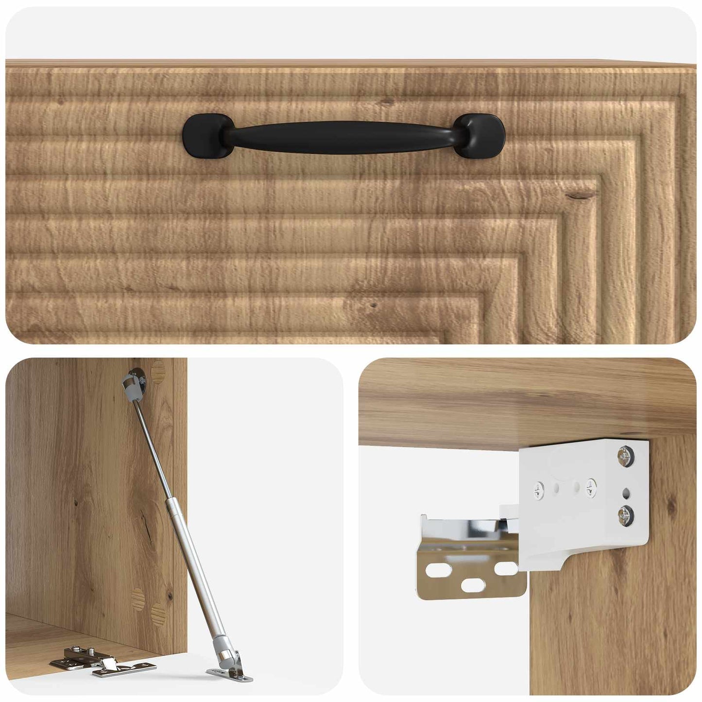 vidaXL Wall-Mounted TV Cabinet 59.5 x 41 x 30 cm Artisan Oak