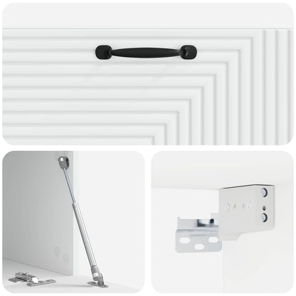 vidaXL Wall-Mounted TV Cabinet White 78.5 x 41 x 30 cm Engineered Wood
