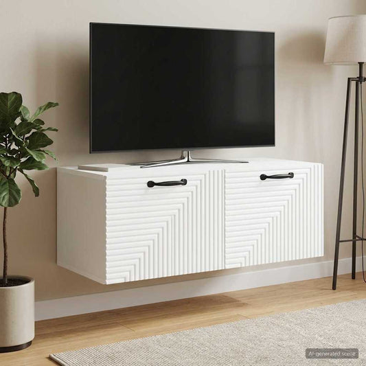 vidaXL Wall-Mounted TV Cabinet White 78.5 x 41 x 30 cm Engineered Wood