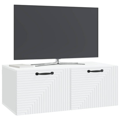 vidaXL Wall-Mounted TV Cabinet White 78.5 x 41 x 30 cm Engineered Wood