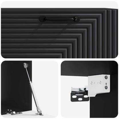 vidaXL Wall-Mounted TV Cabinet Black 78.5 x 41 x 30 cm Engineered Wood