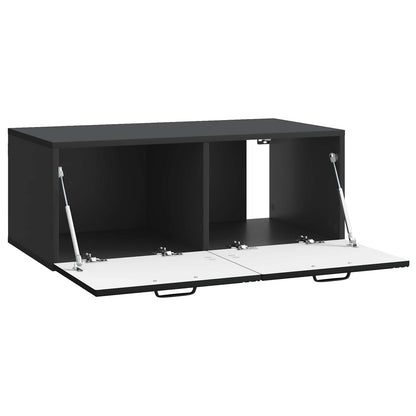 vidaXL Wall-Mounted TV Cabinet Black 78.5 x 41 x 30 cm Engineered Wood