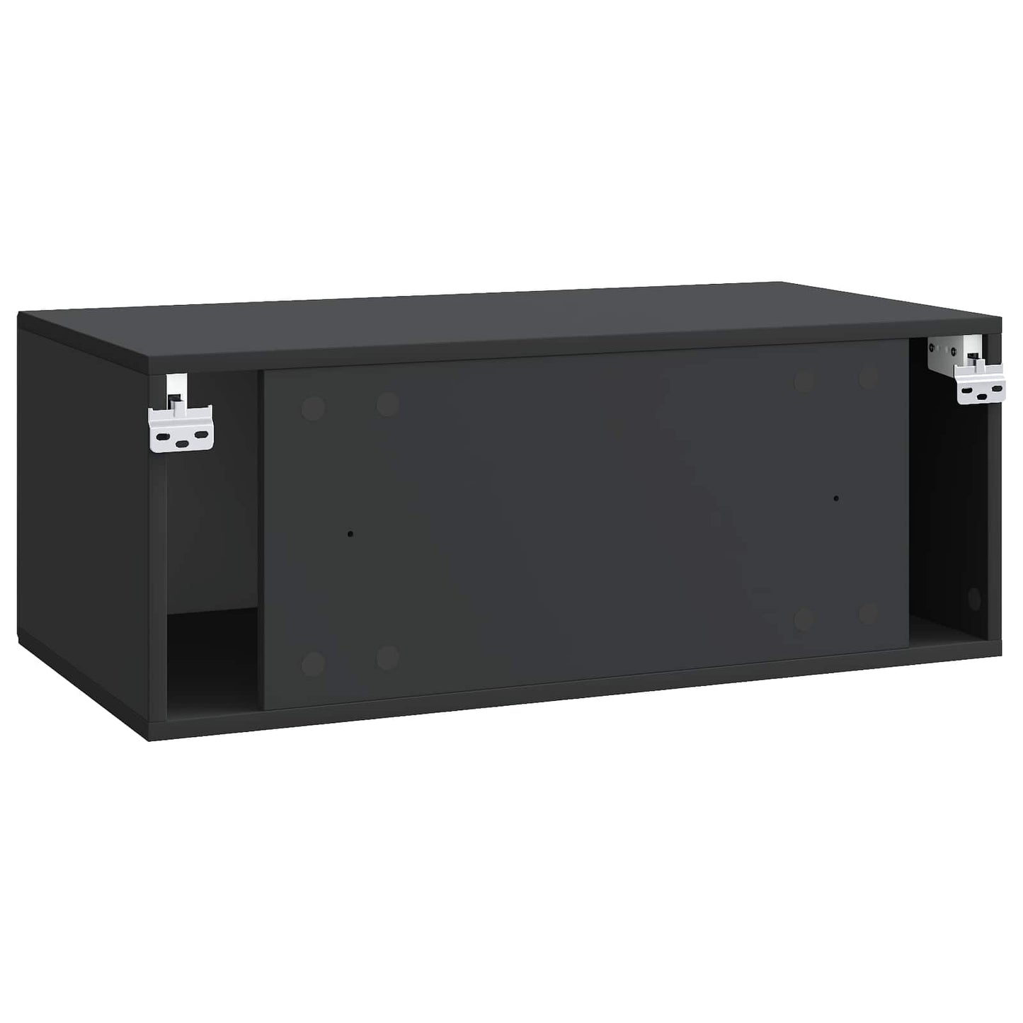vidaXL Wall-Mounted TV Cabinet Black 78.5 x 41 x 30 cm Engineered Wood
