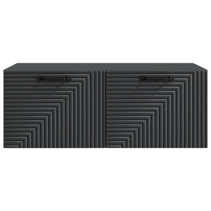 vidaXL Wall-Mounted TV Cabinet Black 78.5 x 41 x 30 cm Engineered Wood