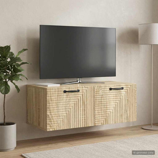 vidaXL Wall-Mounted TV Cabinet Sonoma Oak 78.5 x 41 x 30 cm