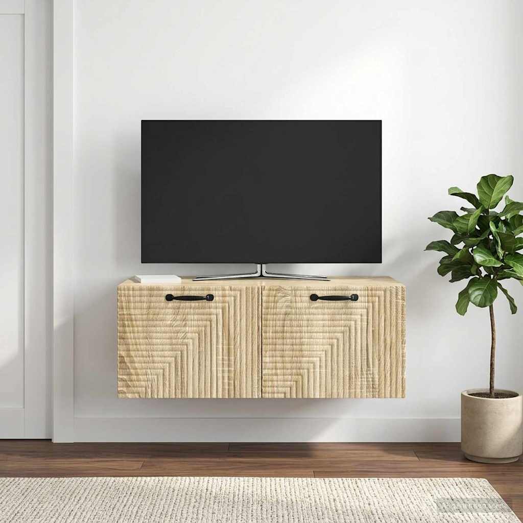 vidaXL Wall-Mounted TV Cabinet Sonoma Oak 78.5 x 41 x 30 cm