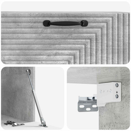 vidaXL Wall-Mounted TV Cabinet Concrete Grey 78.5 x 41 x 30 cm