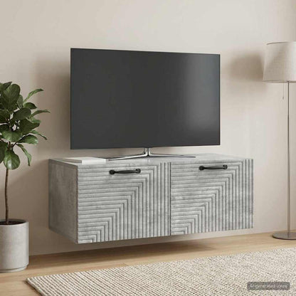 vidaXL Wall-Mounted TV Cabinet Concrete Grey 78.5 x 41 x 30 cm