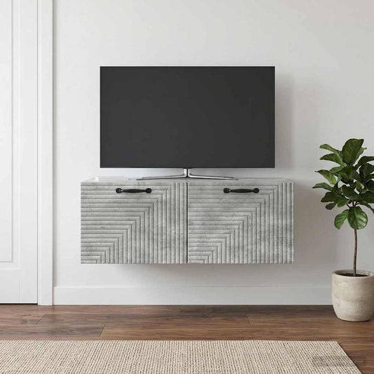 vidaXL Wall-Mounted TV Cabinet Concrete Grey 78.5 x 41 x 30 cm