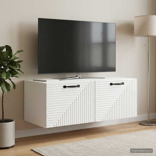 vidaXL Wall-Mounted TV Cabinet High Gloss White 78.5 x 41 x 30 cm