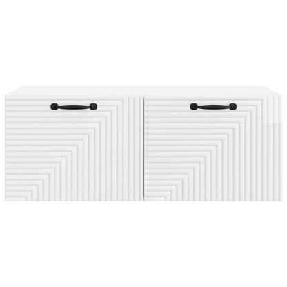 vidaXL Wall-Mounted TV Cabinet High Gloss White 78.5 x 41 x 30 cm