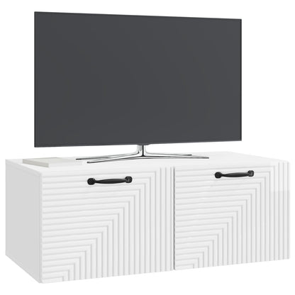 vidaXL Wall-Mounted TV Cabinet High Gloss White 78.5 x 41 x 30 cm