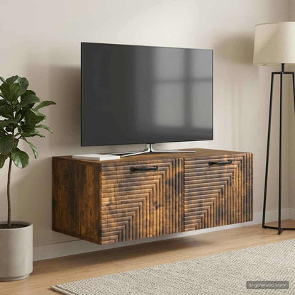 vidaXL Wall-Mounted TV Cabinet Smoked Oak 78.5 x 41 x 30 cm