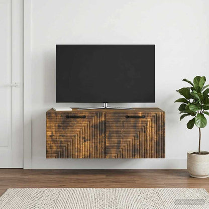 vidaXL Wall-Mounted TV Cabinet Smoked Oak 78.5 x 41 x 30 cm
