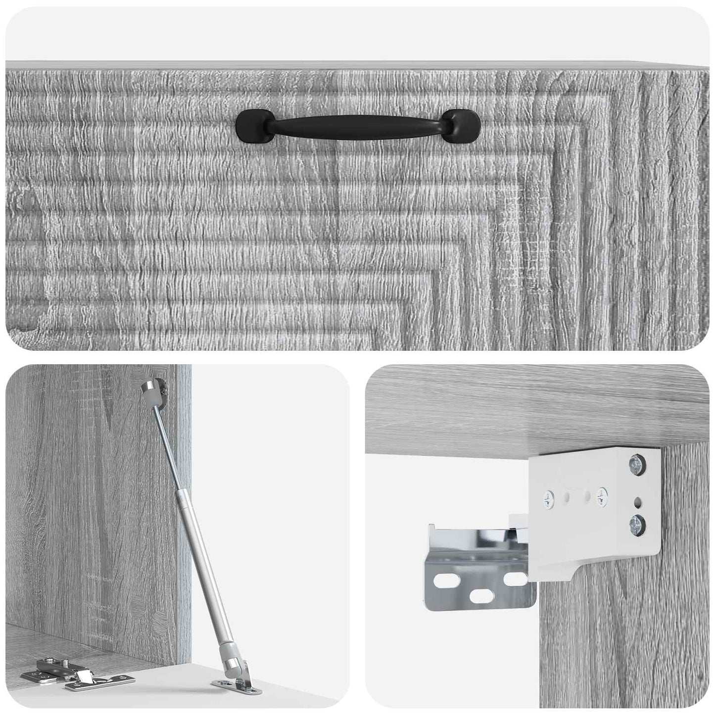 vidaXL Wall-Mounted TV Cabinet Grey Sonoma 78.5 x 41 x 30 cm