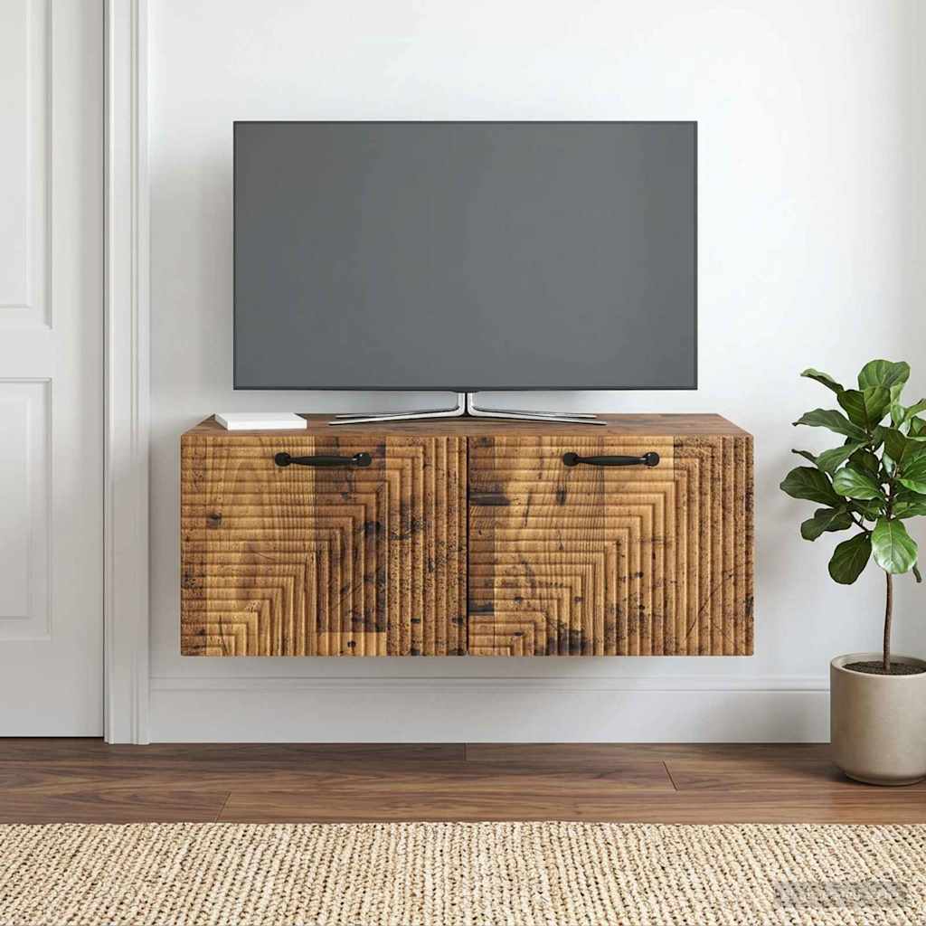 vidaXL Wall-Mounted TV Cabinet Wall-mounted Old Wood 78.5 x 41 x 30 cm
