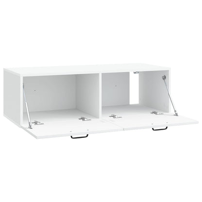 vidaXL Wall-Mounted TV Cabinet White 98 x 41 x 30 cm Engineered Wood