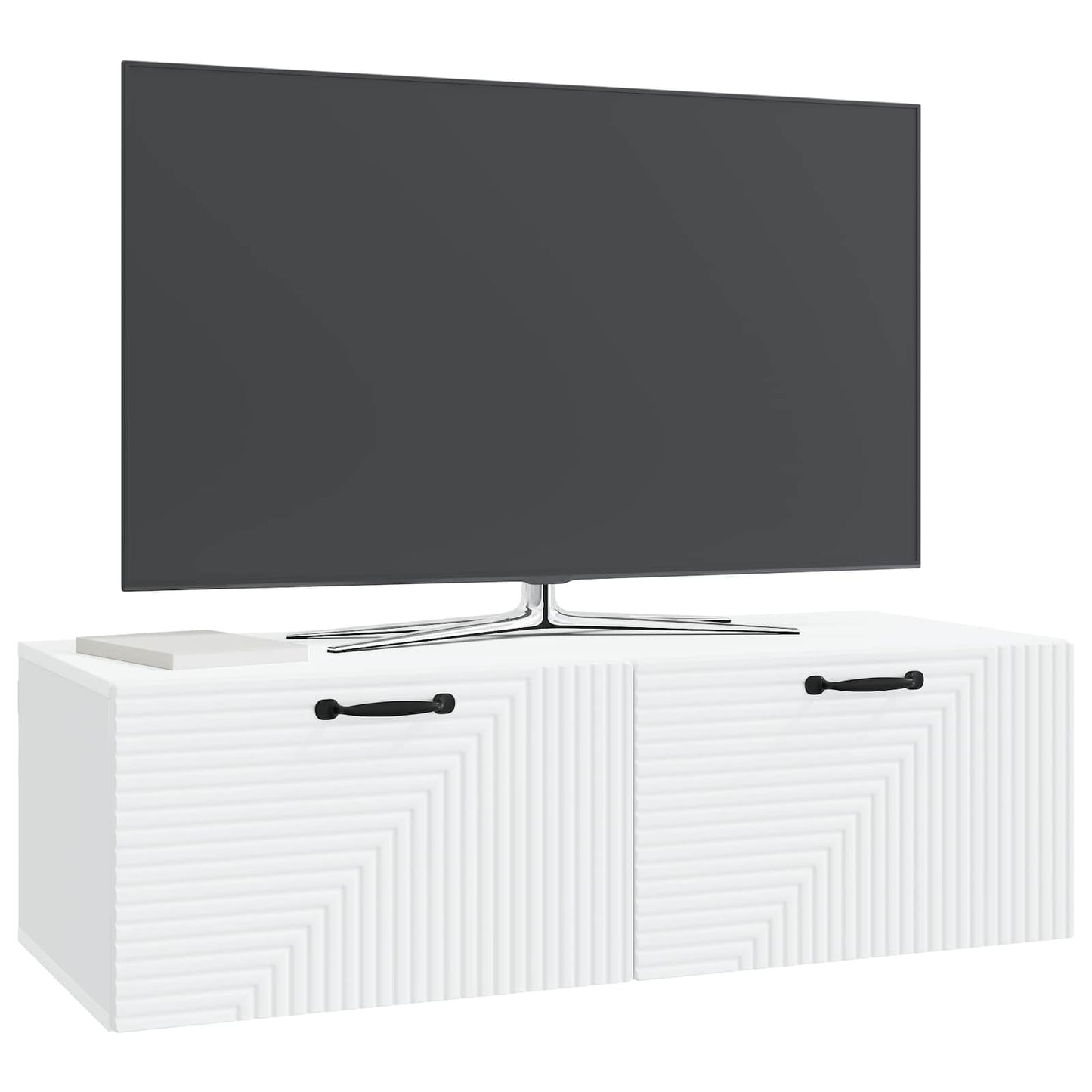 vidaXL Wall-Mounted TV Cabinet White 98 x 41 x 30 cm Engineered Wood