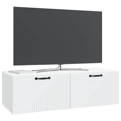 vidaXL Wall-Mounted TV Cabinet White 98 x 41 x 30 cm Engineered Wood