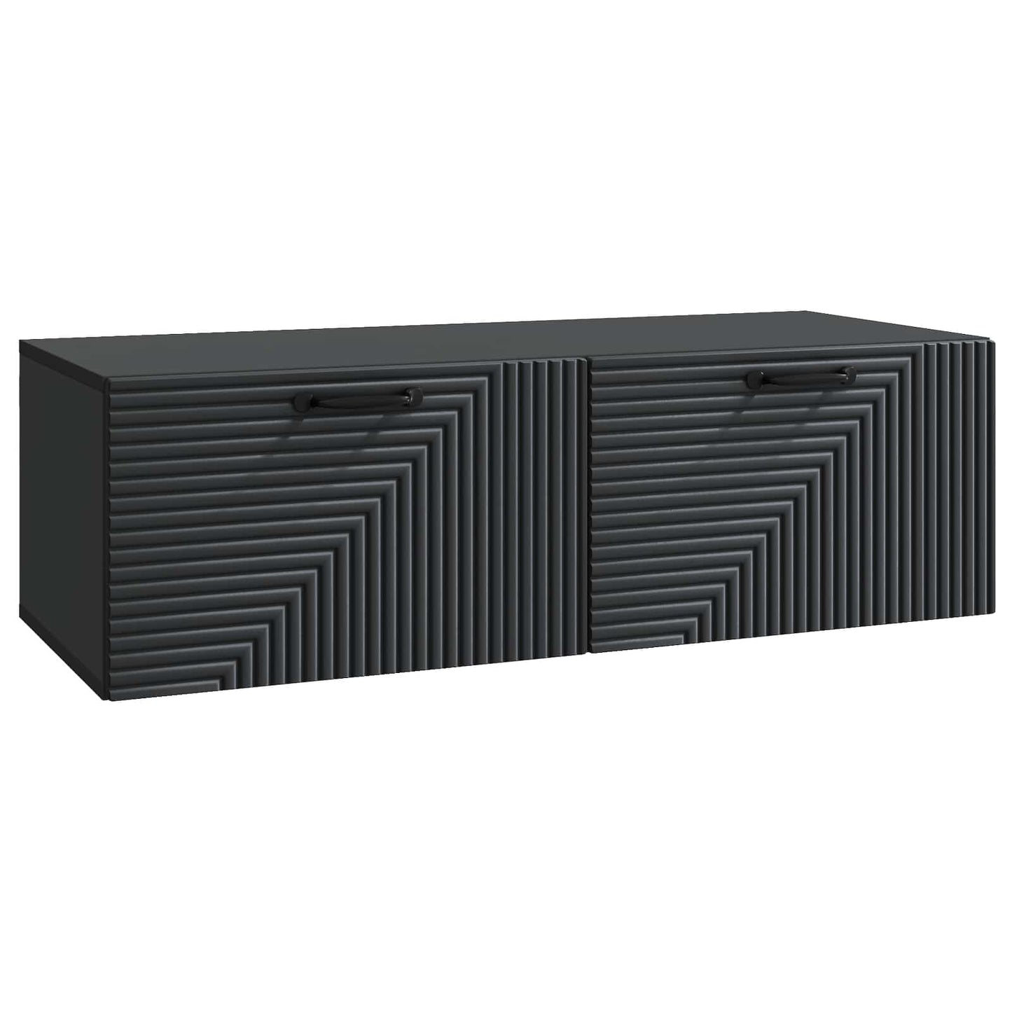 vidaXL Wall-Mounted TV Cabinet Black 98 x 41 x 30 cm Engineered Wood
