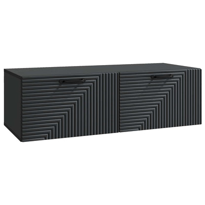 vidaXL Wall-Mounted TV Cabinet Black 98 x 41 x 30 cm Engineered Wood