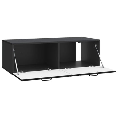 vidaXL Wall-Mounted TV Cabinet Black 98 x 41 x 30 cm Engineered Wood