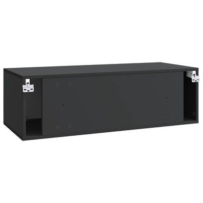 vidaXL Wall-Mounted TV Cabinet Black 98 x 41 x 30 cm Engineered Wood